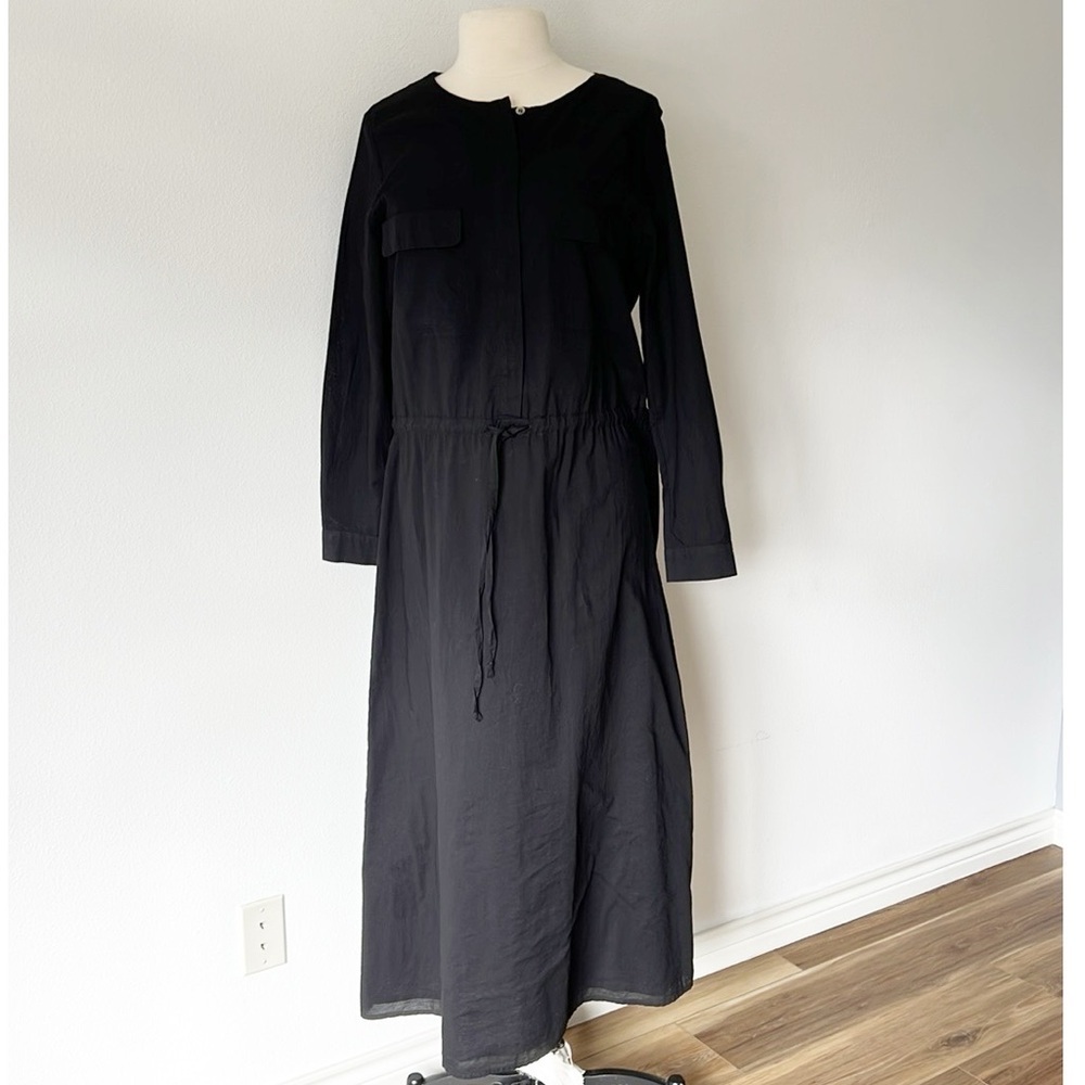 AVN 100% Cotton Black Women's Dress Made In Italy